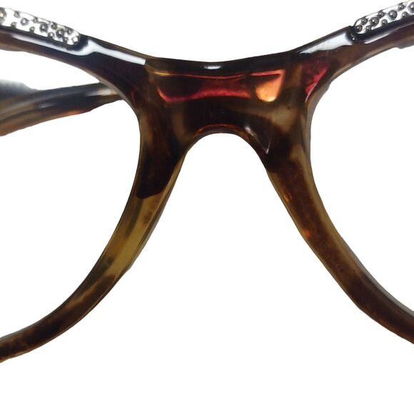 +1.00 FOSTER GRANT Reading Glasses GLAM Crystals Brown Tortoiseshell Frame - Picture 10 of 15